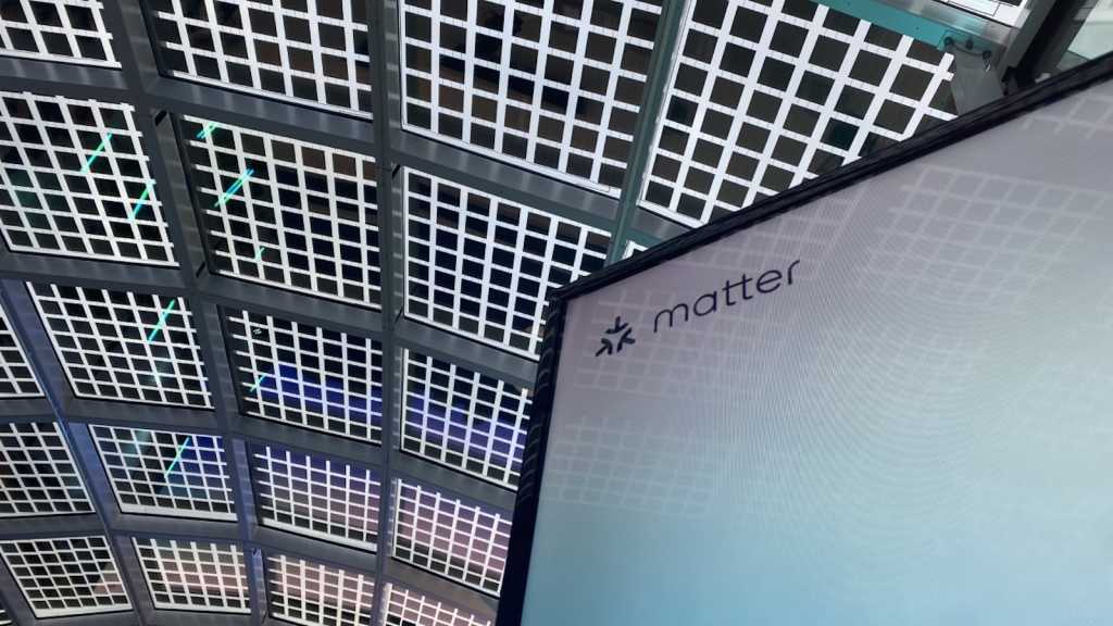 Matter logo on a screen at the launch