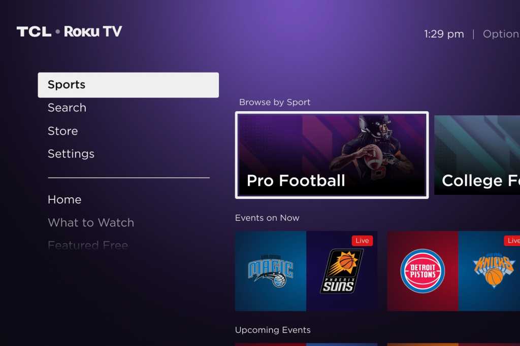 Roku adds a live sports hub to its home screen